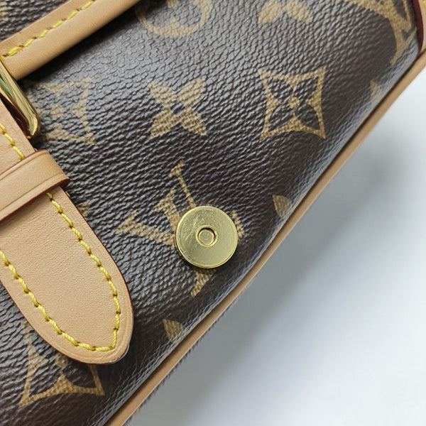 DIANE Monogram Coated Canvas Brown