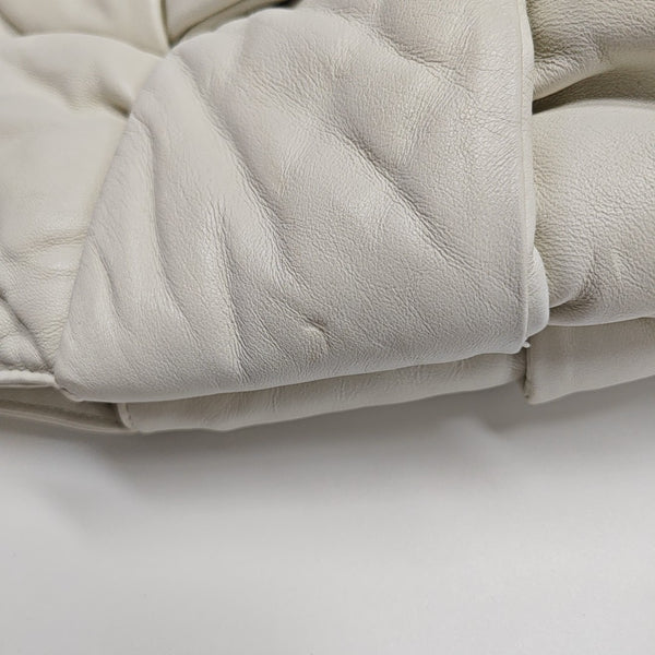 Lambskin Top Handle Bag White