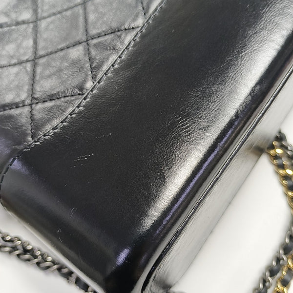 GABRIELLE Medium Quilted Calfskin Black