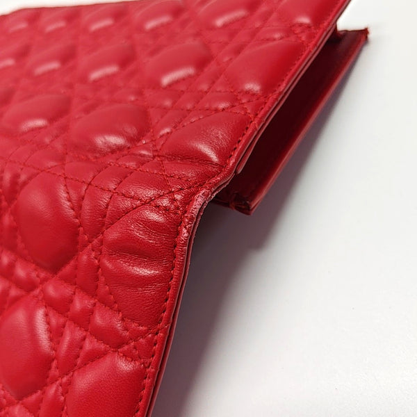 Lady Dior Cannage Calfskin Red