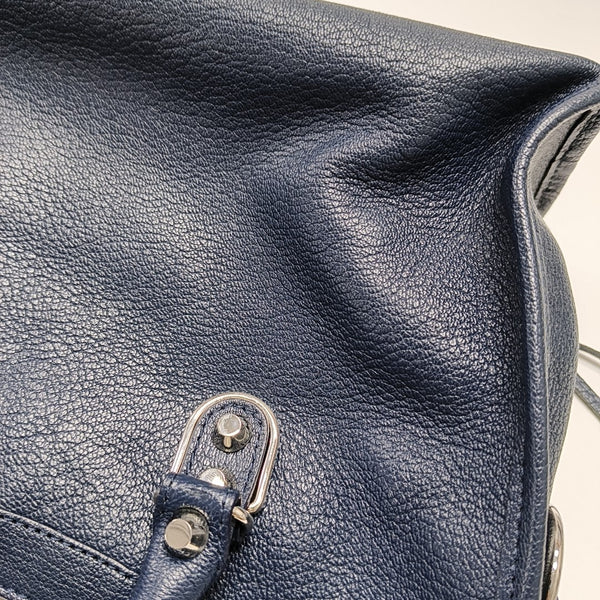Classic Metallic Edge City Small Lambskin Blue