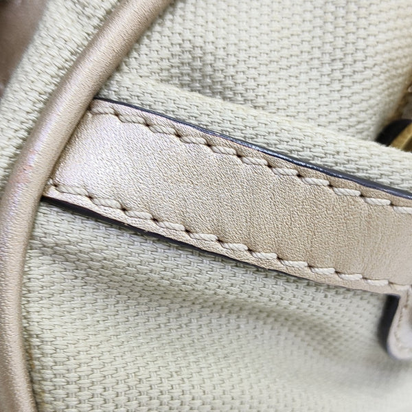 Canvas Top Handle Bag Beige