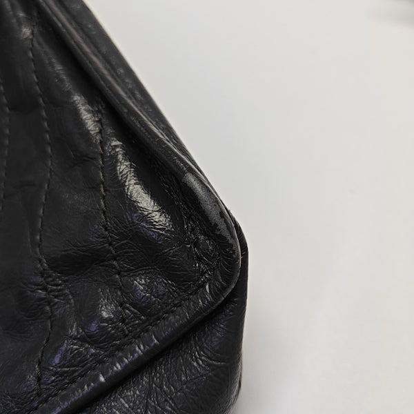 NIKI Medium Chevron Calfskin Gray