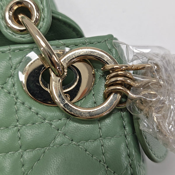 Lady Dior Super Mini Cannage Lambskin Green