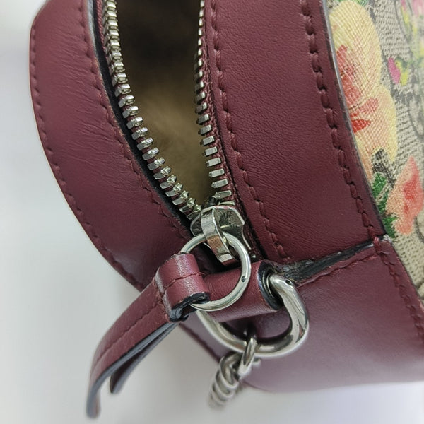 GG Blooms Mini Monogram Coated Canvas Beige