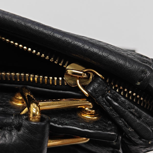 Peekaboo Mini Calfskin Black