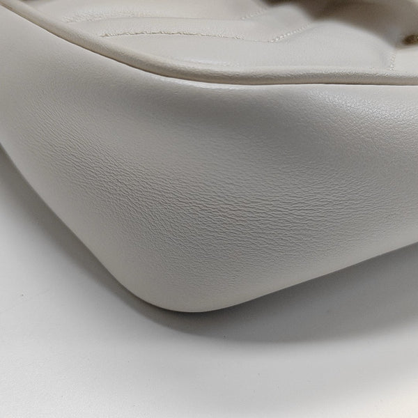 GG Marmont Mini Quilted Calfskin White