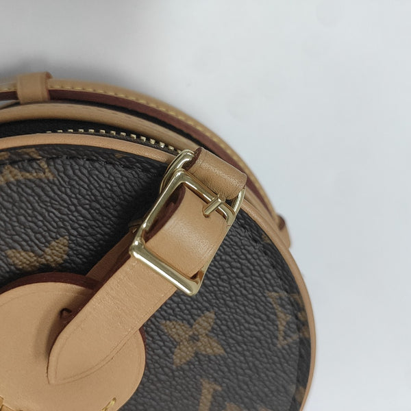 BOITE CHAPEAU Mini Monogram Coated Canvas Brown