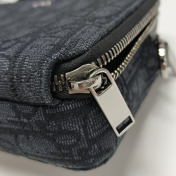Oblique Canvas Crossbody Bag Black