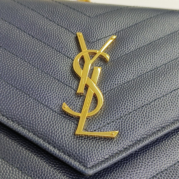 MONOGRAM Medium Chevron Calfskin Blue