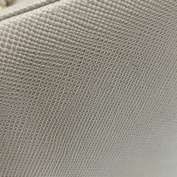 Double Medium Saffiano Calfskin Beige