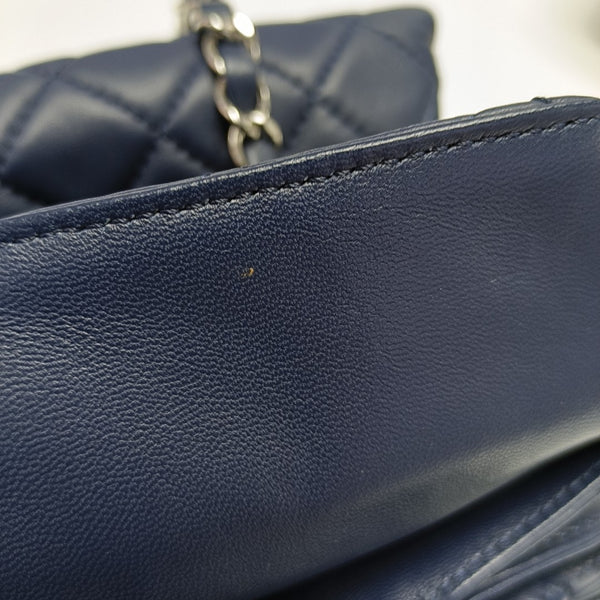 Quilted Lambskin Shoulder Bag Blue