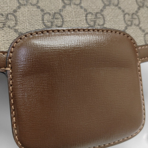 Horsebit 1955 Medium Monogram Coated Canvas Beige