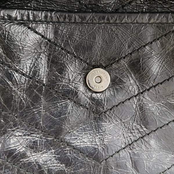 NIKI Small Chevron Calfskin Black