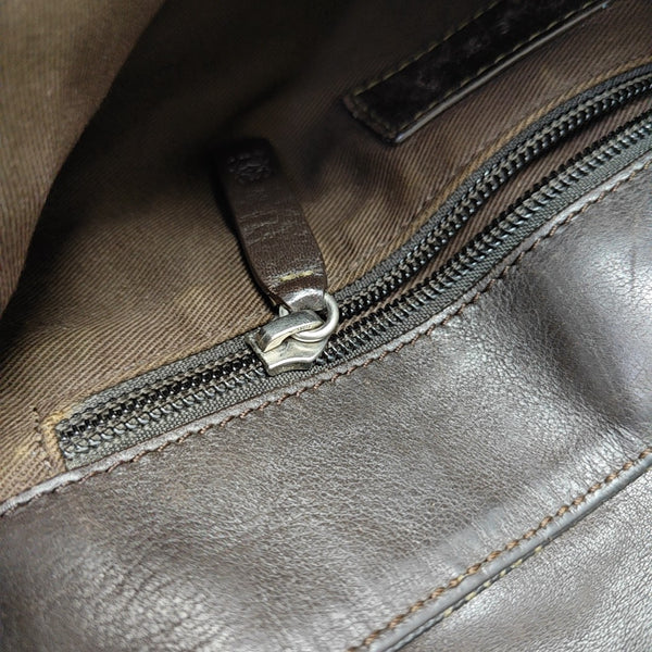 Coated Canvas Shoulder Bag Black