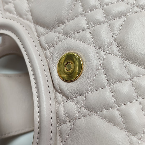 Jolie Top Handle Mini Cannage Lambskin Pink