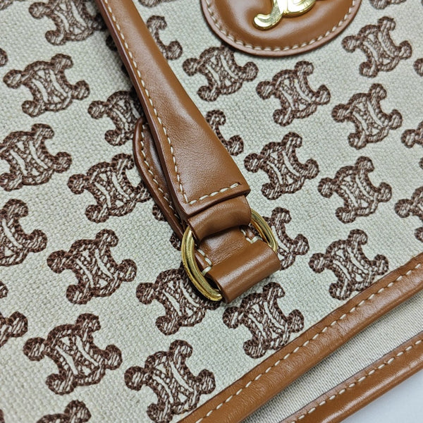 Fabric Tote Bag Brown