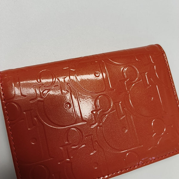 Patent Leather Card Holder Red