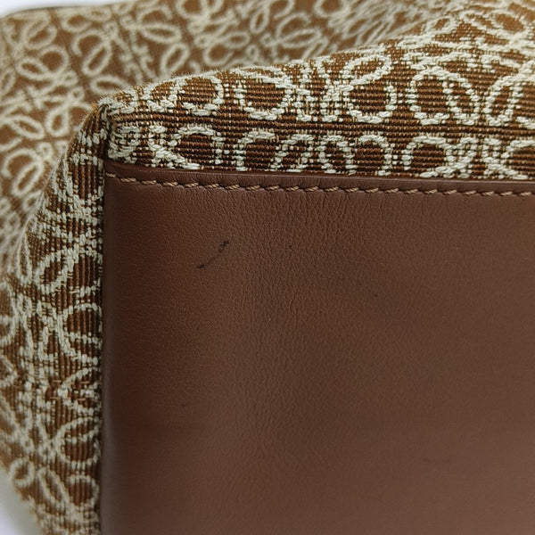 Monogram Canvas Top Handle Bag Brown