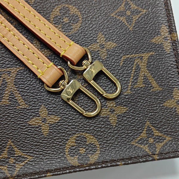 SAC PLAT Mini Monogram Coated Canvas Brown