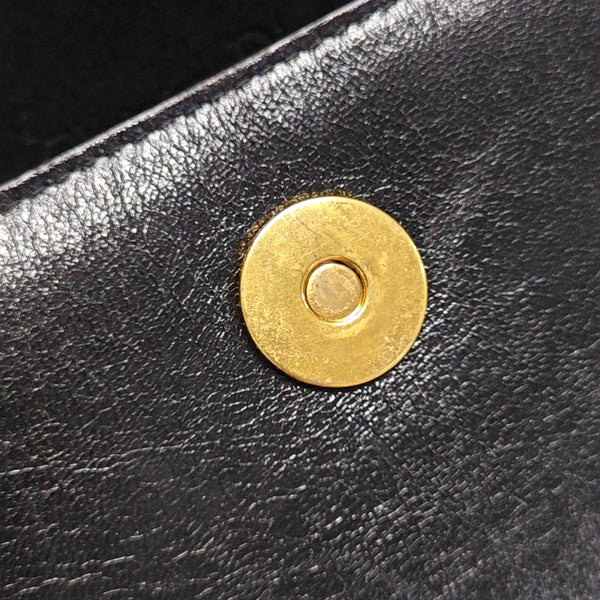 Authenticated pre-owned Saddle Lambskin Black - Belt Bag at Looply
