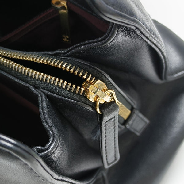 Quilted Lambskin Tote Bag Black