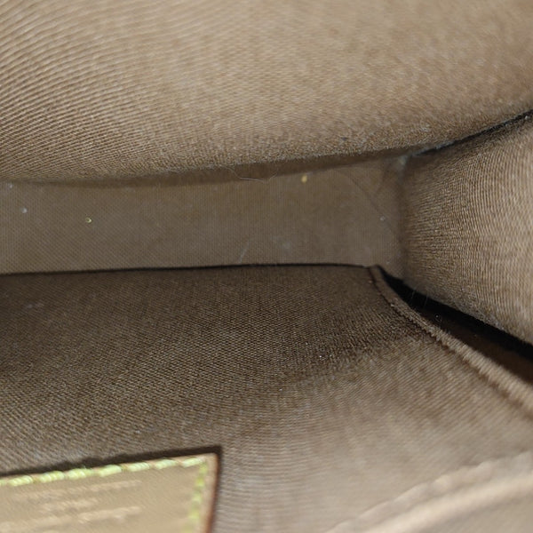 SAC PLAT Mini Monogram Coated Canvas Brown