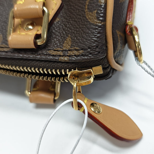 SPEEDY Nano Monogram Coated Canvas Brown
