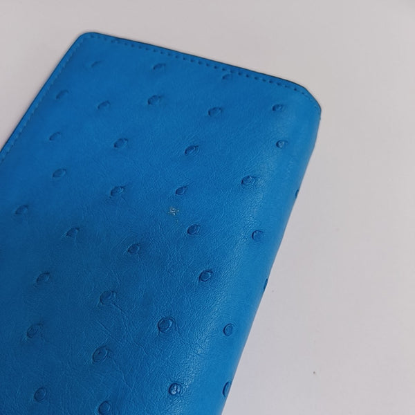 BRAZZA Ostrich Blue Wallet