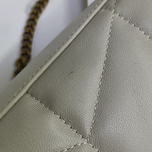 PUFFER Mini Quilted Lambskin Gray