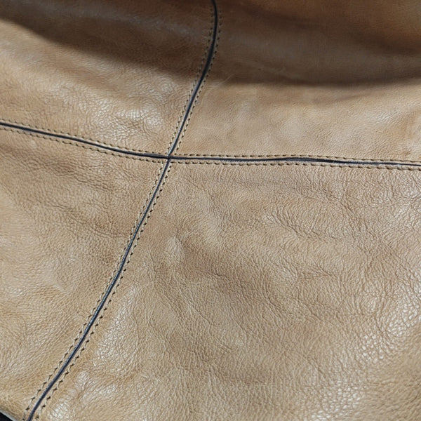 Calfskin Top Handle Bag Brown