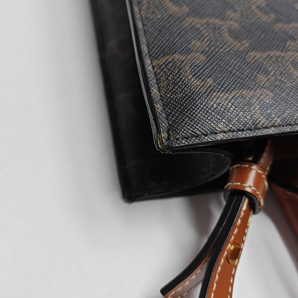 CABAS CELINE Small Coated Canvas Brown
