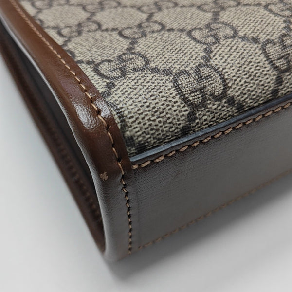 Retro Mini Monogram Coated Canvas Beige