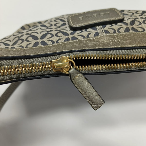 Monogram Fabric Shoulder Bag Gray