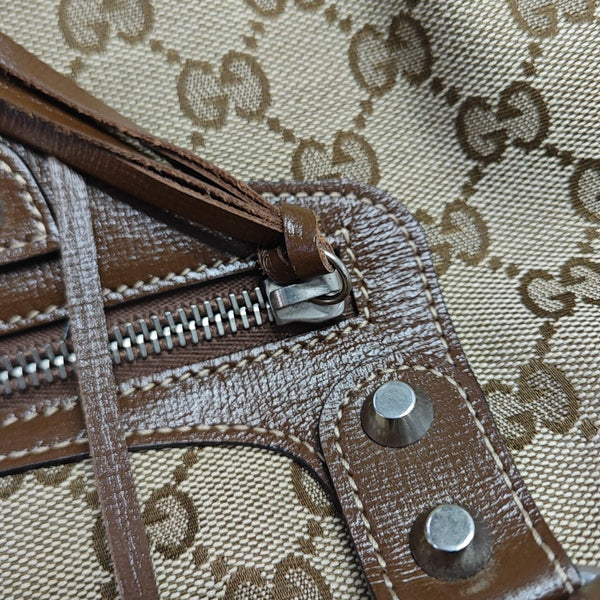 The Hacker Project Medium Monogram Canvas Beige