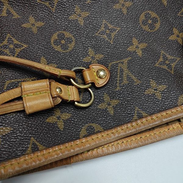 NEVERFULL GM Monogram Coated Canvas Brown