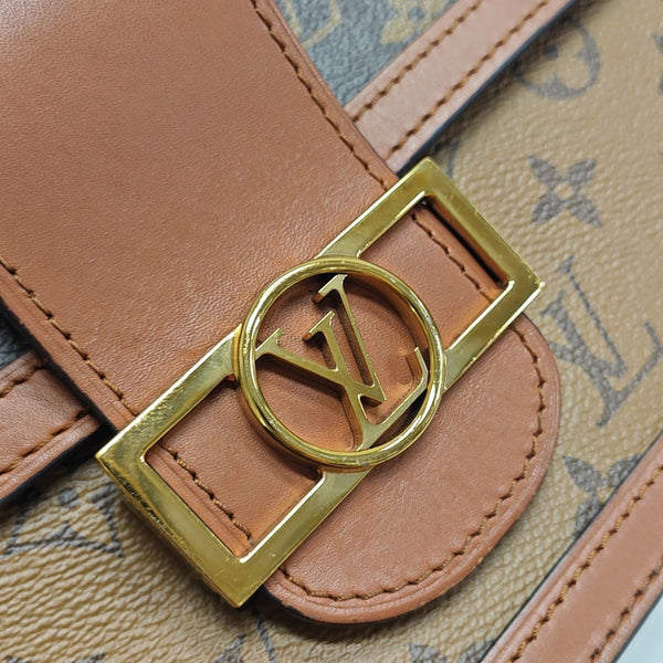 DAUPHINE MM Monogram Coated Canvas Brown