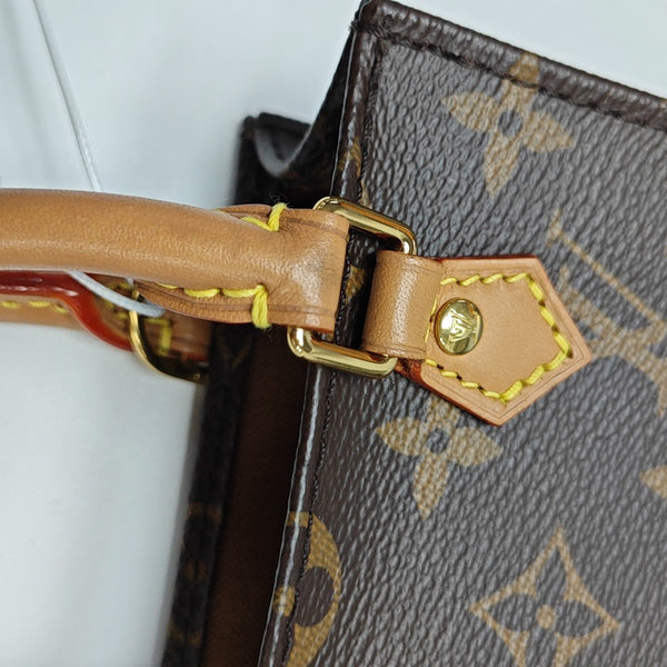 SAC PLAT Mini Monogram Coated Canvas Brown