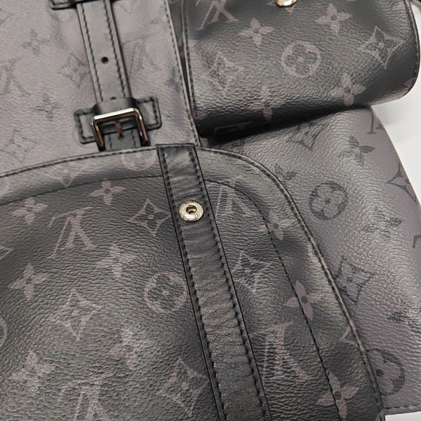CHRISTOPHER MM Monogram Coated Canvas Gray