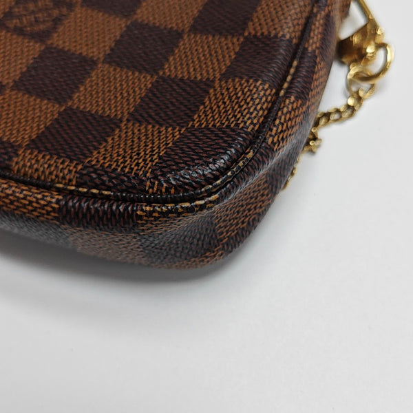 ACCESSOIRES Mini Damier Ebene Coated Canvas Brown