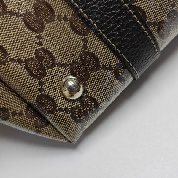 Abbey Monogram Coated Canvas Beige