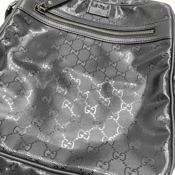Monogram Coated Canvas Shoulder Bag Black