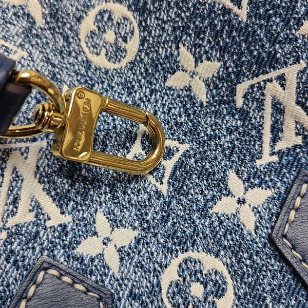 SPEEDY Nano Monogram Denim Azul