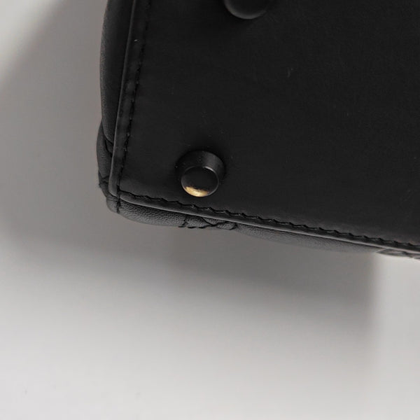 Lady Dior Mini Cannage Lambskin Black