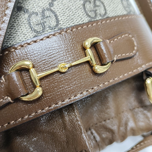 Horsebit 1955 Small Coated Canvas Beige