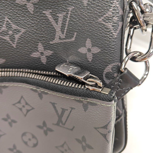 TRIO Monogram Coated Canvas Gray