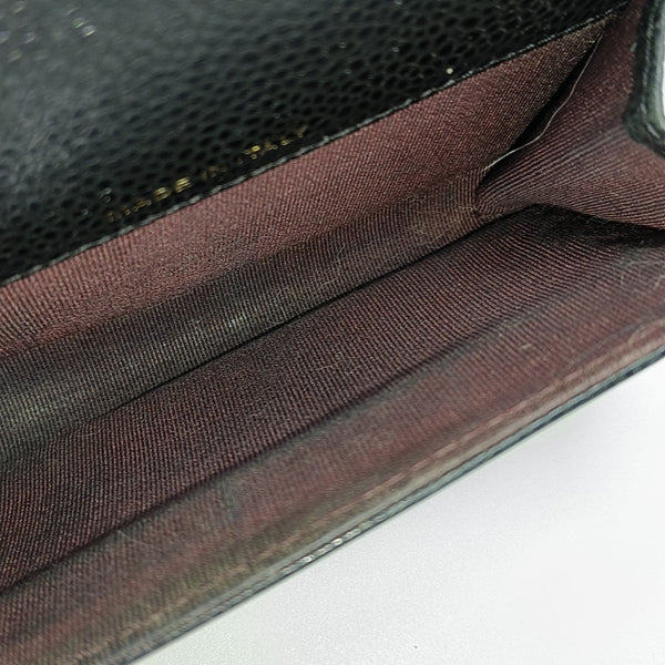 CLASSIC FLAP Quilted Grained Calfskin Black Card Holder