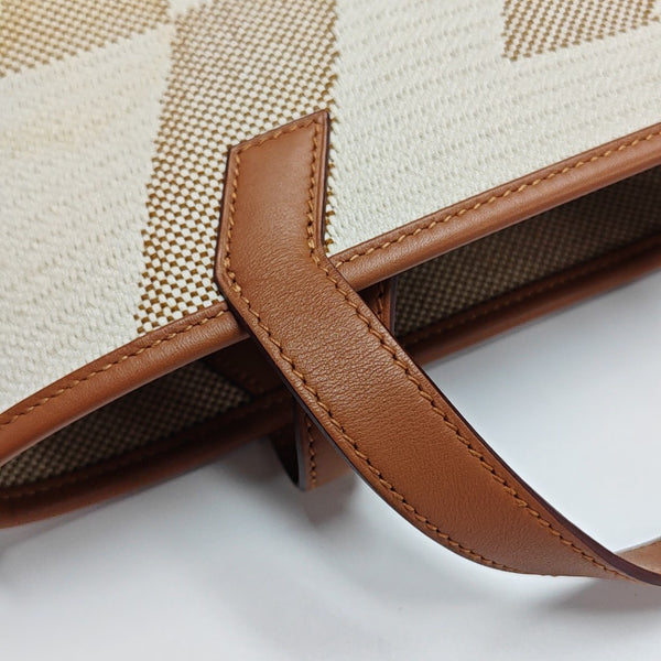 Cabas H En Biais 25 Canvas White