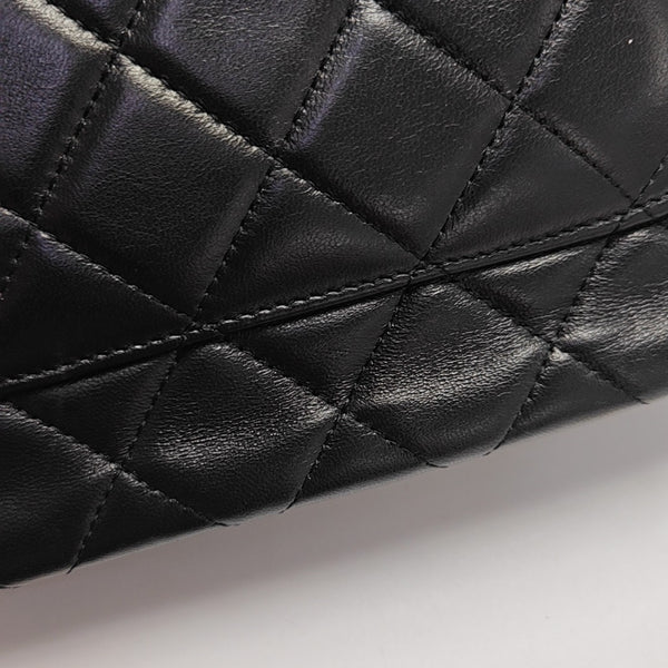 Quilted Lambskin Shoulder Bag Black