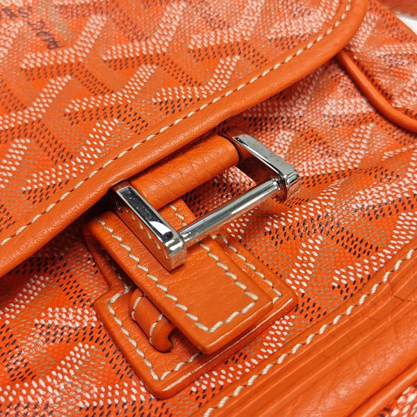 Coated Canvas Shoulder Bag Orange
